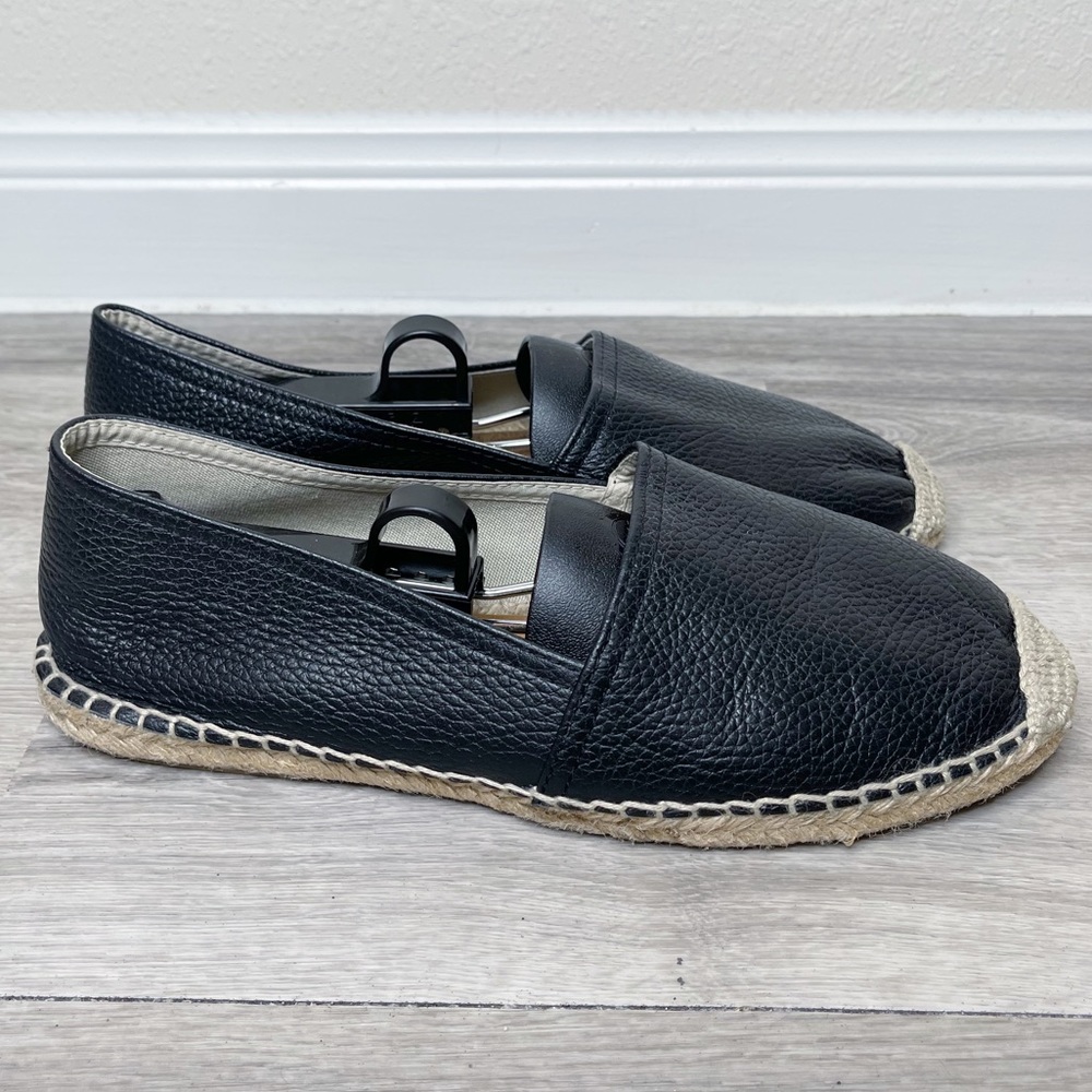 Maypol Anthropologie Black Leather Espadrille Loafer 41 (US size 9.5-10).